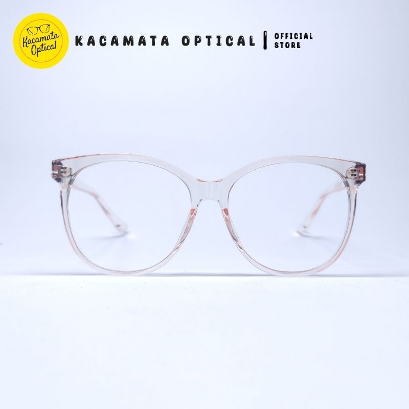KACAMATA OPTICAL - Frame KMO20005 Bulat Pink Besi Plastik