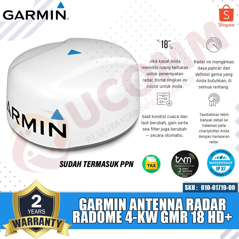 GARMIN GMR 18 Hd Plus 18Hd+ 36 Nm Garmin Radar Gmr 18 Hd Plus Radome 36NM Radar Kapal 2108Plus 1052x