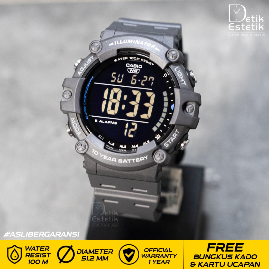 Jam Tangan Pria Casio AE-1500WH-8BV / AE1500WH8BV Digital Original