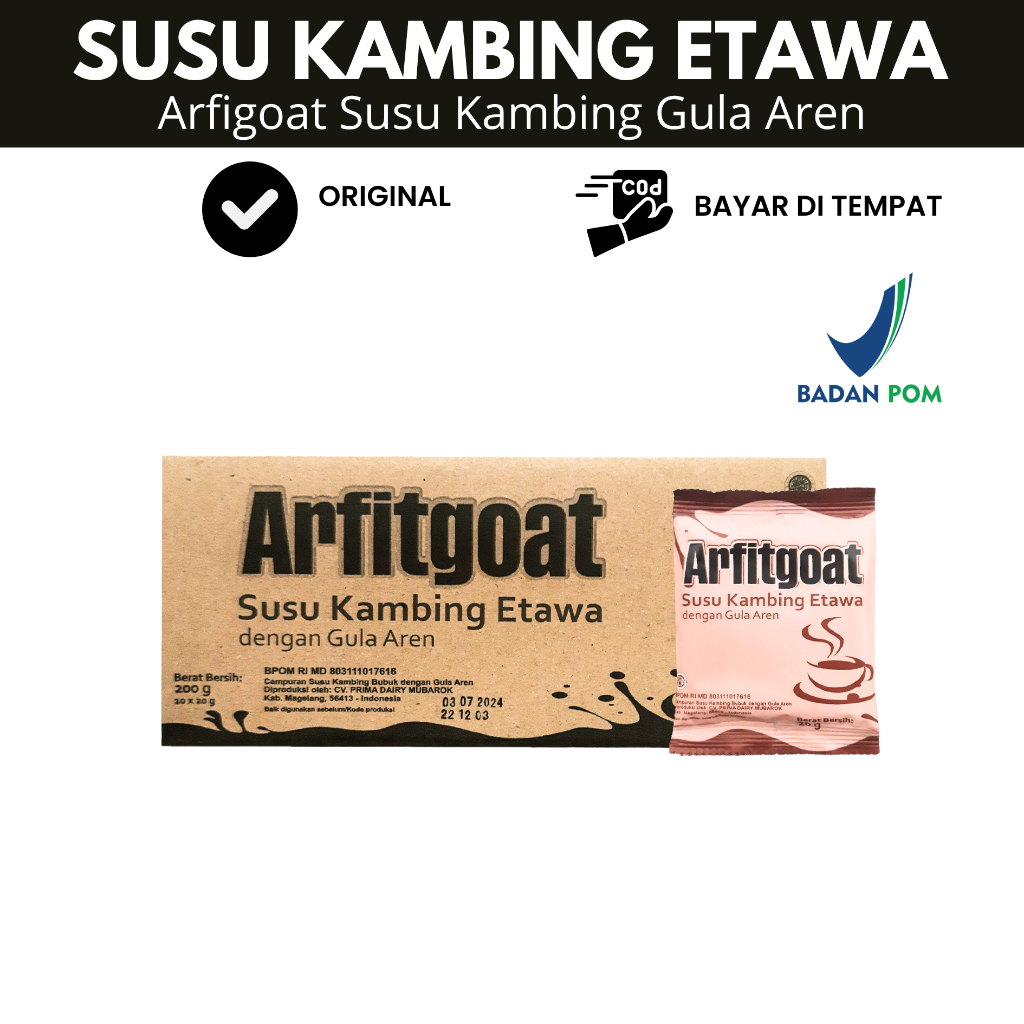 

Arfitgoat Susu Kambing Etawa Platinum Bubuk Dengan Gula Aren Rendah Kalori Original BPOM