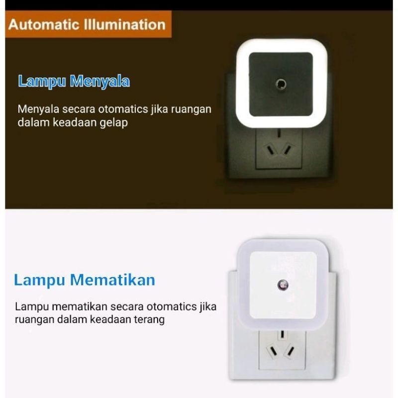 Lampu Tidur Sensor (Otomatis Nyala) mini lampu sensor