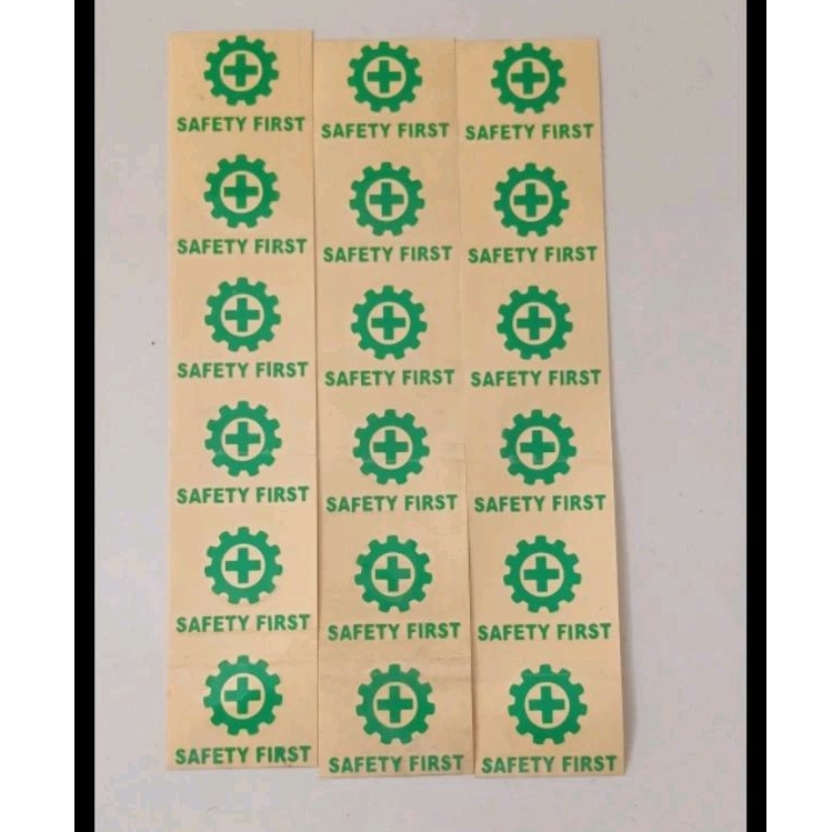 Stiker safety helm proyek harga GROSIR