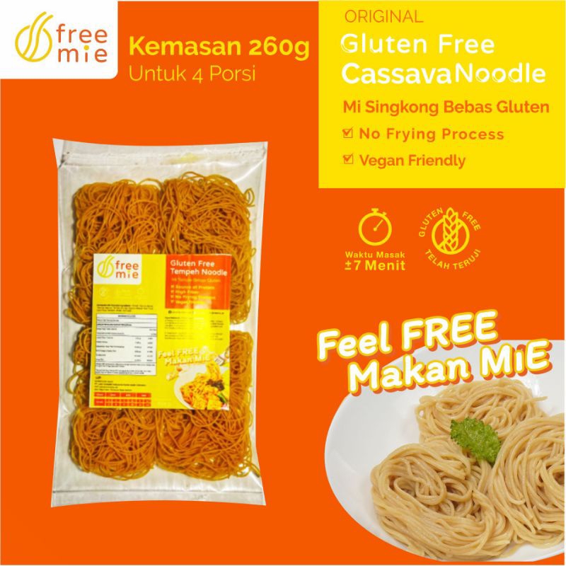 

FREEMIE GLUTEN FREE / PASTA GLUTEN FREE VEGAN FRIENDLY/ MIE SINGKONG 260 GRAM