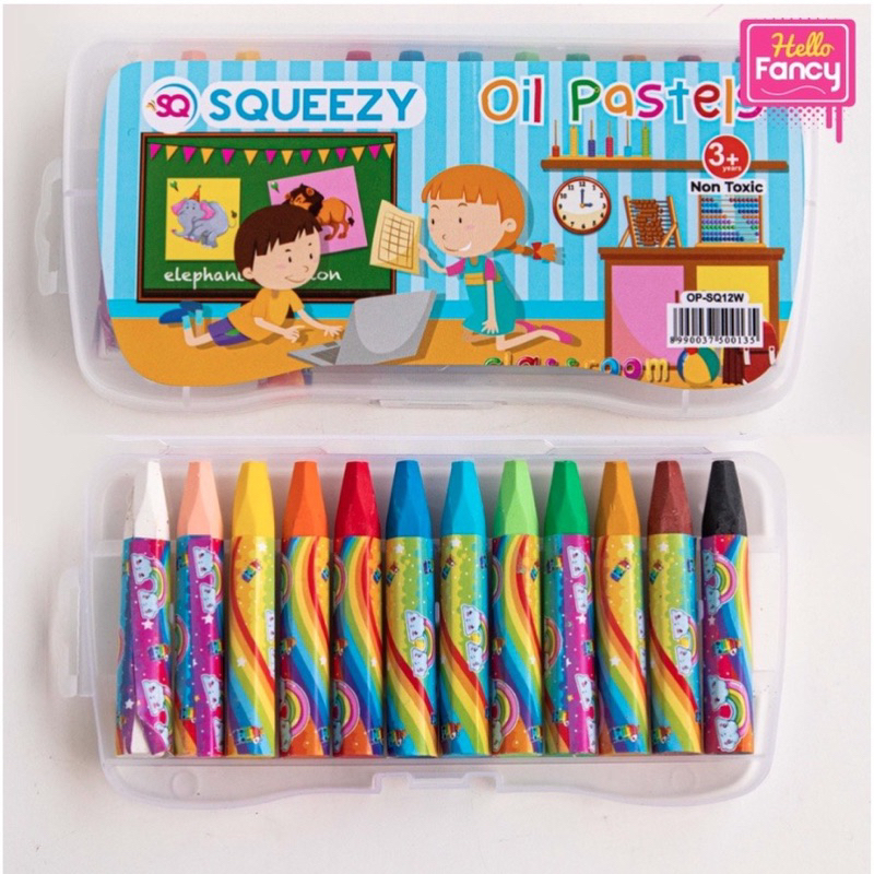 

Crayon Candy Murah 12 Warna / Krayon Squeezy / Oil Pastel