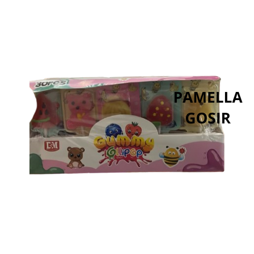 

PERMEN JELLY DSM LOLIPOP GUMMY PINK BOX ISI 30