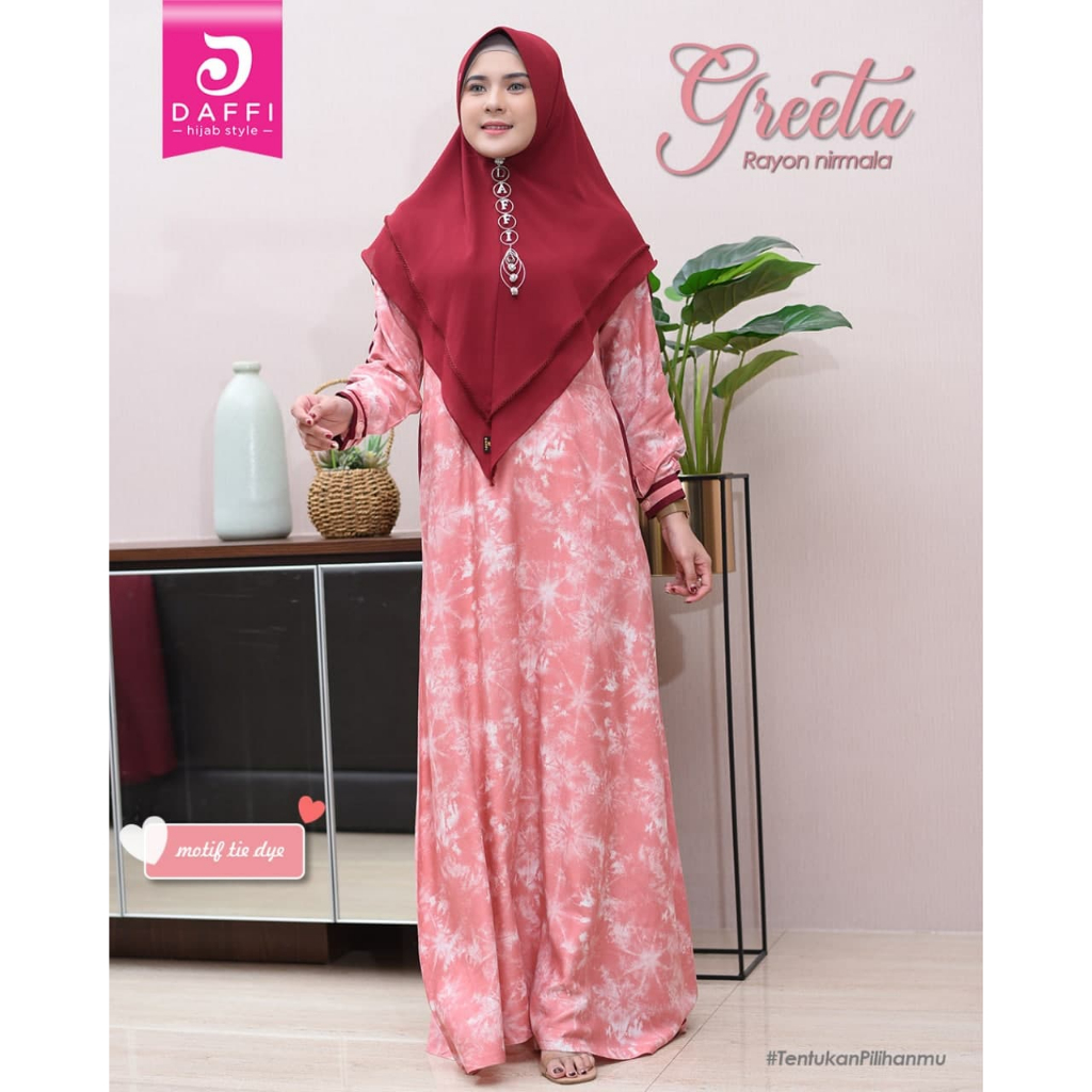 Gamis Greeta Series Daffi gamis busui friendly berkualitas ORI Daffi