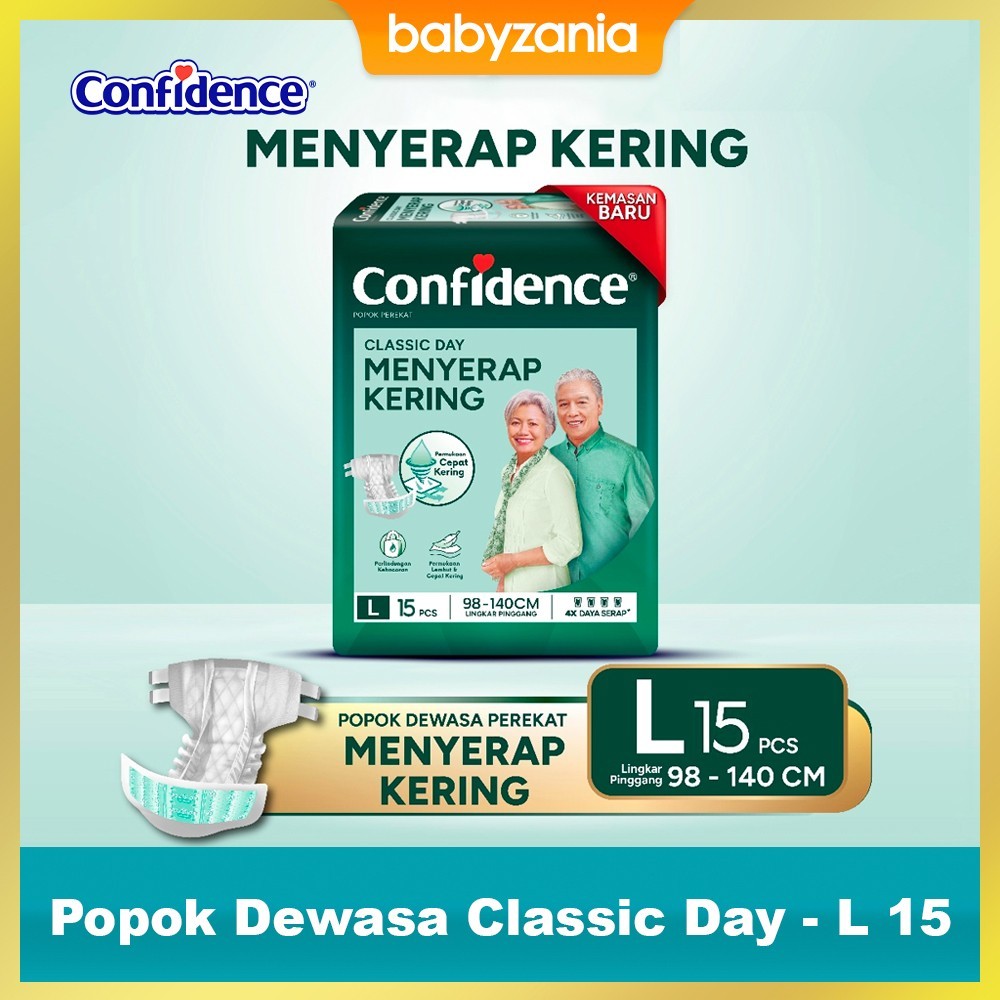 Confidence Popok Dewasa Classic Day - L 15