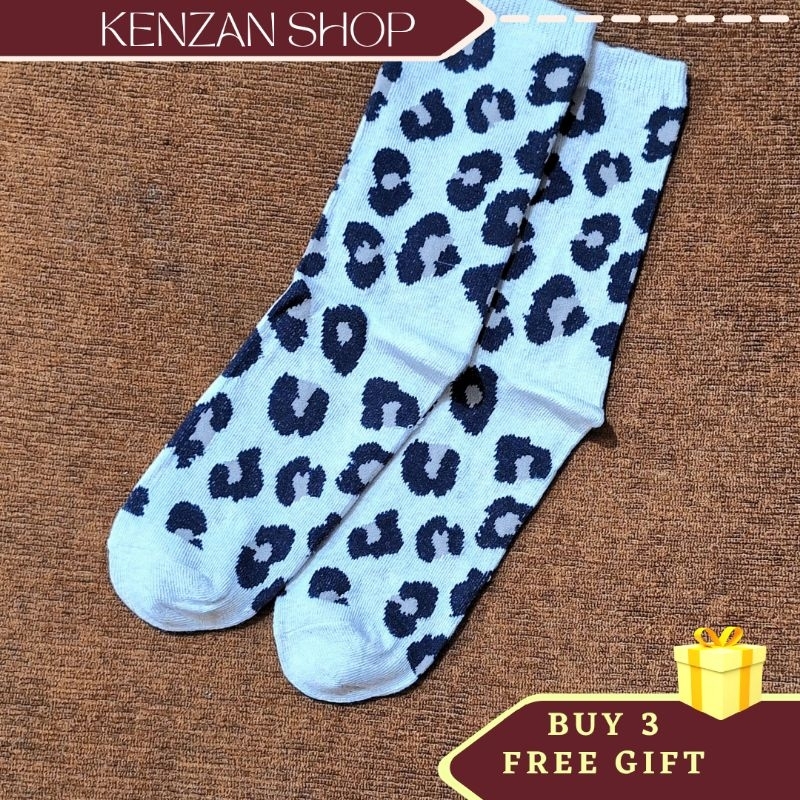 Kaos Kaki Dewasa Motif Leopard Tebal
