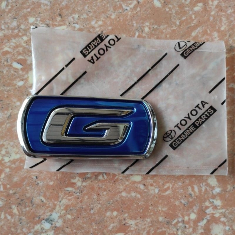 emblem stiker sticker  pintu bagasi belakang avanza /all new avanza 2004 sampai 2024 G biru plat ker