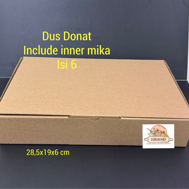 

Dus Donat Mika isi 6 donut Box cake box hampers corrugated carton box kotak kue