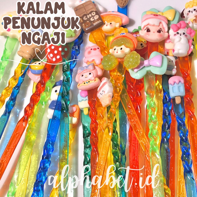 

[PROMO] Kalam Penunjuk Ngaji Isi 6 PCS | Tuding Ngaji Warna Warni | Tuding Lucu Clay Karakter Anak | Tuding Kalam Karakter Murah isi 5pcs