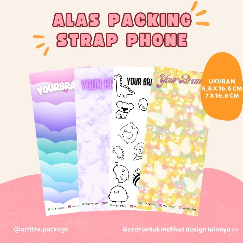

[FREE PLASTIK] CUSTOM ALAS PACKING ART CARTON 260gsm | Packaging untuk Strap Phone Kalung Souvenir Ukuran 5x12 6x16 6x20 7x16 7x20 8x12 8x16