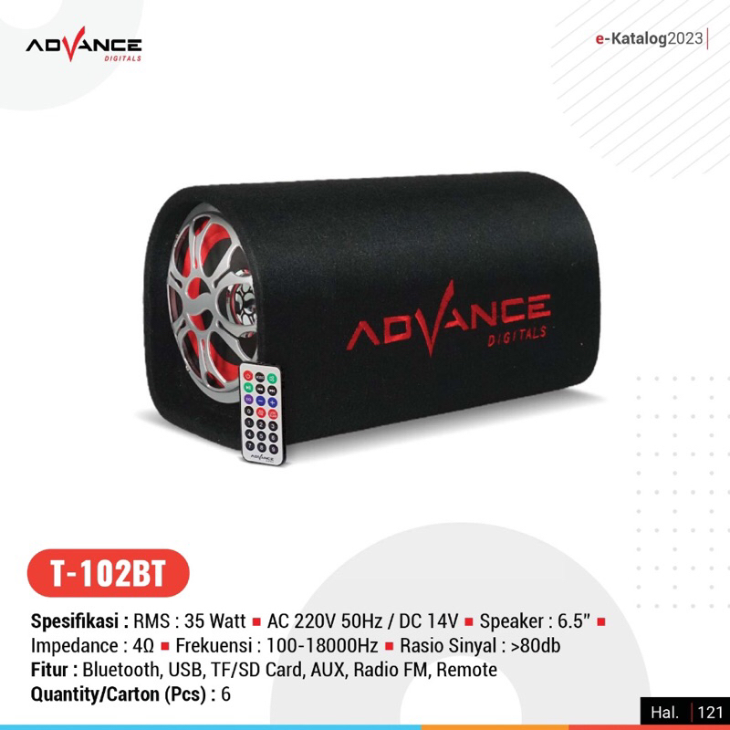Speaker Bluetooth Subwoofer Radio Advance 102