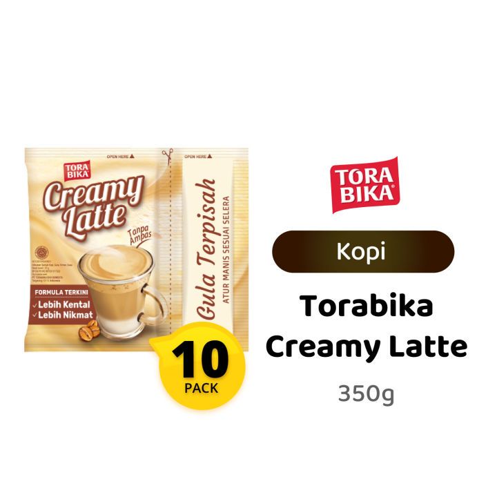 

TORABIKA CREAMY LATTE 1 RENCENG ISI 10 SACHET | RPOMO MURAH