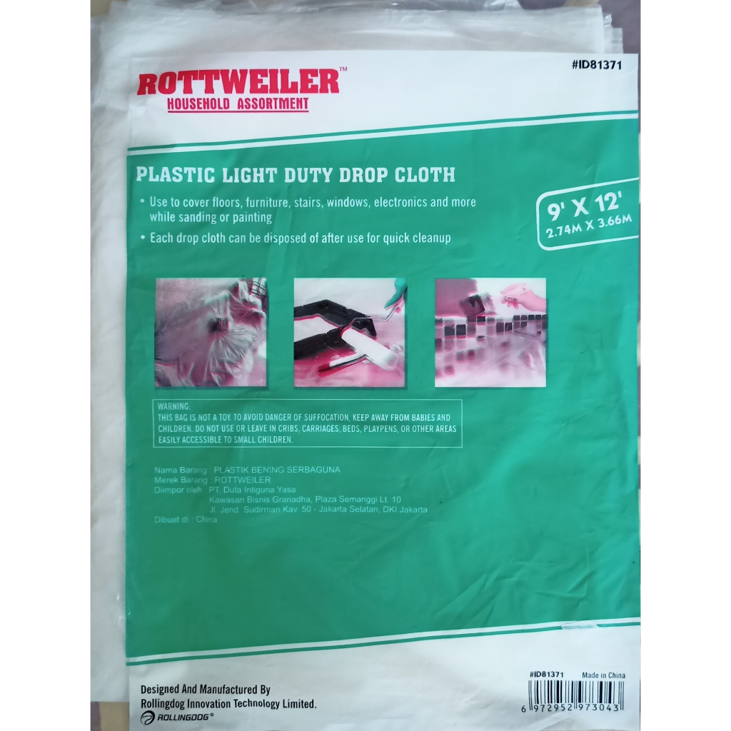 Plastik Meteran Bening Putih Transparan / Plastik Bening Serbaguna / Plastik Penutup Furniture / Pla