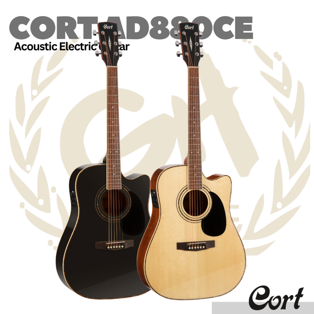 CORT AD880CE Acoustic Electric Guitar | Gitar Akustik Elektrik AD880