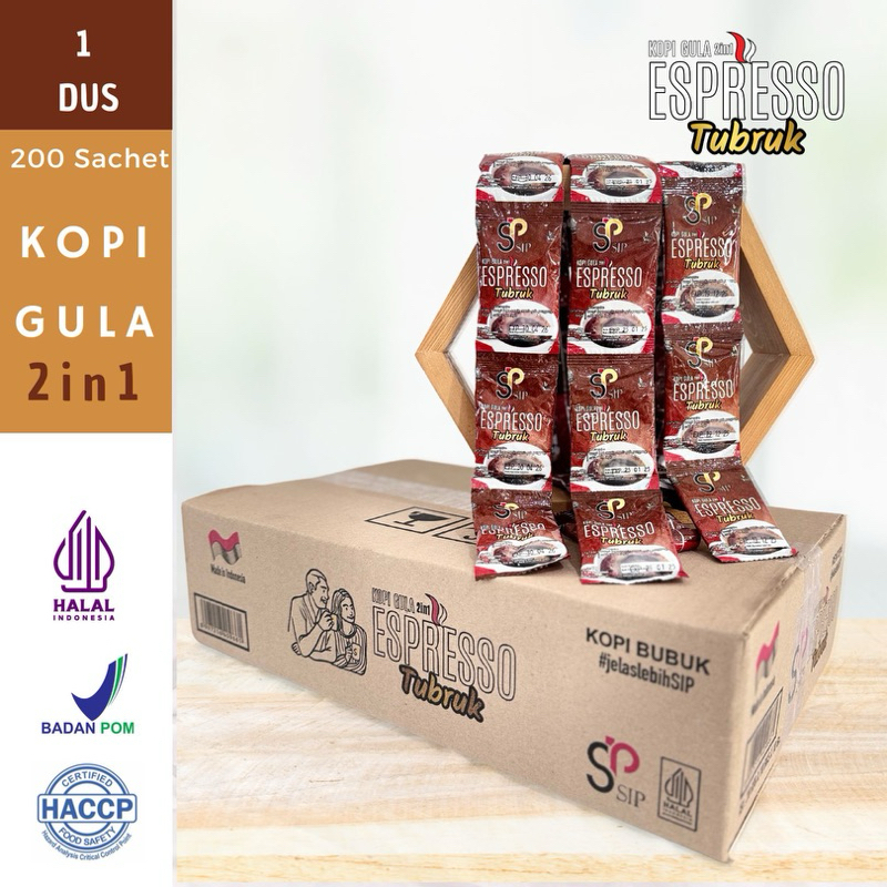 

Espresso Tubruk 2in1 -Kopi Gula SIP - 1 Dus