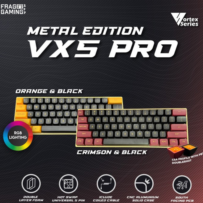 Vortex VX5 PRO Gold Metal Vortexseries Mechanical Keyboard