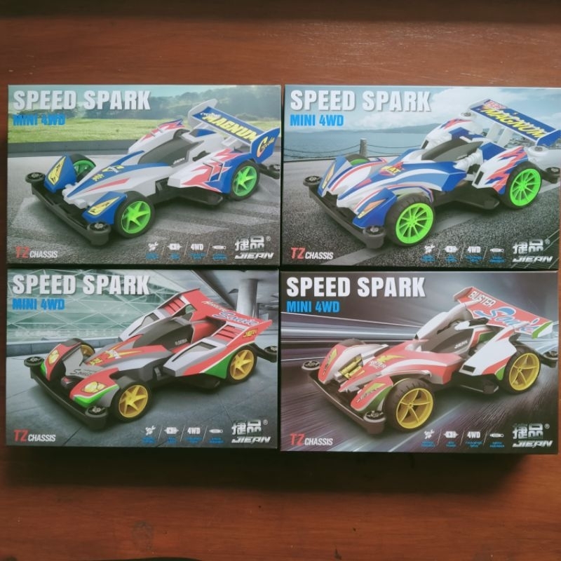 Tamiya Replika Mini 4wd Merk Jiepin Speed Spark Chasis TZ