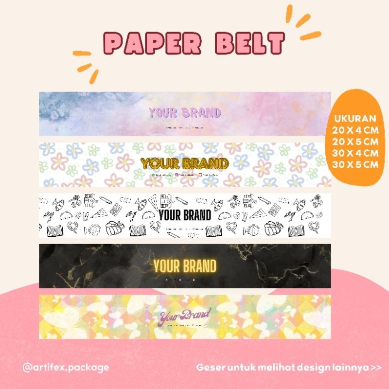 

CUSTOM PAPER BELT | Packaging Sleeve | Label Hampers | Paper Sleeve| Label Segel Box