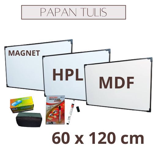 

PAPAN TULIS WHITEBOARD 60 X 120CM GRATIS SPIDOL DAN PENGHAPUS PAPAN TULIS 2 SISI