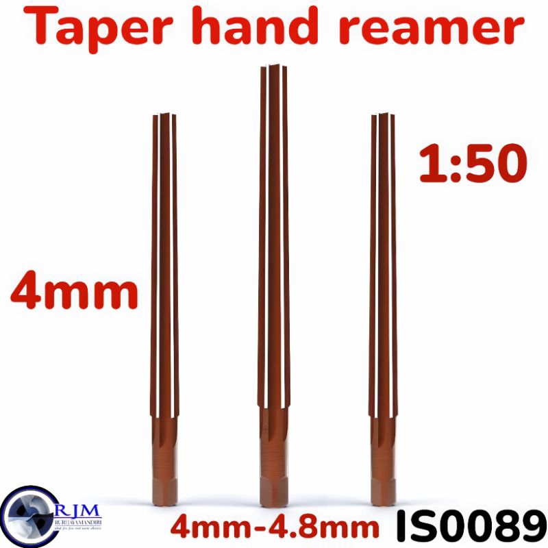 lemer rimer reamer tirus reamer pin 4mm 1:50 hss bukan carbide nachi
