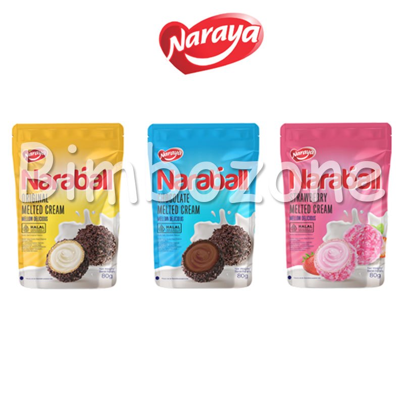

Bimbozone - Coklat Naraya Naraball 80g Wafer Salut Cookies berisikan cream lumer