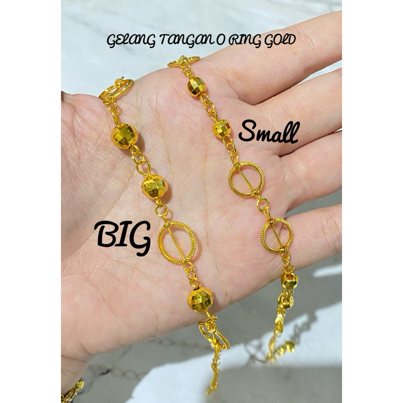 GELANG TANGAN O RING WARNA GOLD IMITASI