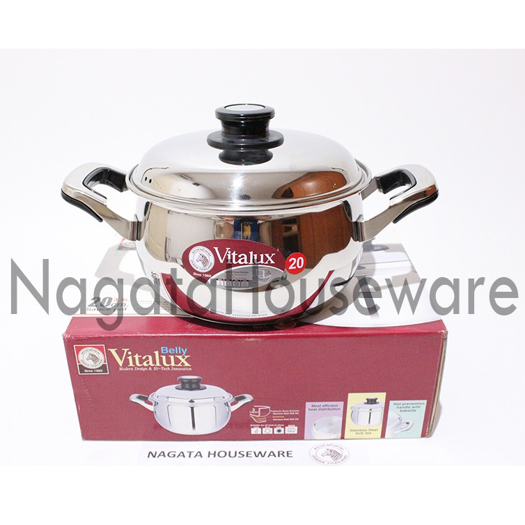 Panci Saus Stainless / Panci Masak / Panci Zebra / Panci Sauce Pot Zebra Vitalux Belly 20cm 162520