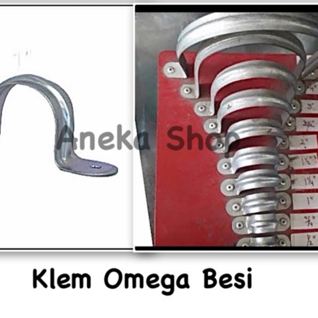 Klem Omega Besi pipa 5 inch TANPA PAKU