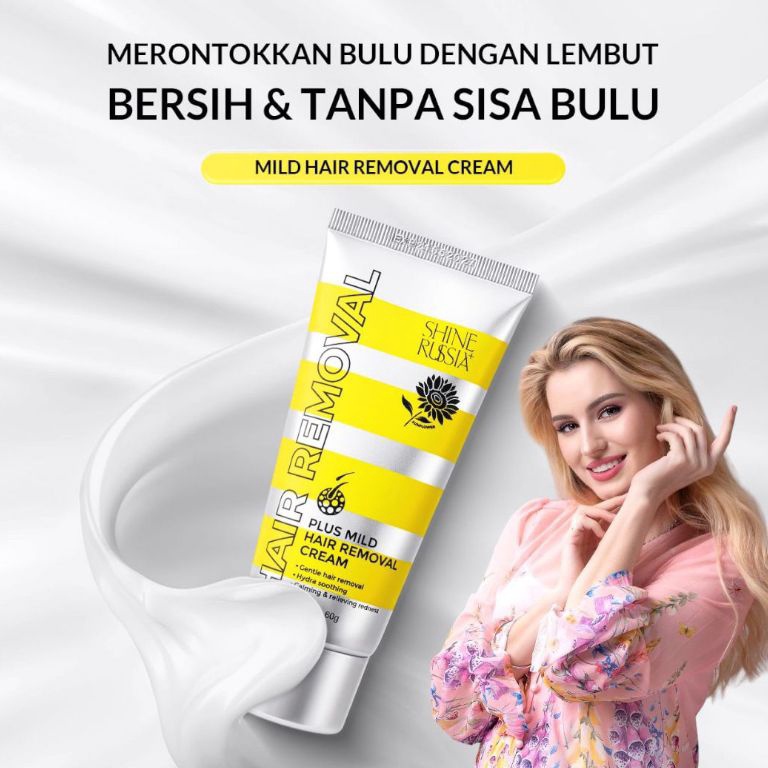 Shine Russia  PERONTOK BULU  Sunflower Hair Removal Cream  Krim Perontok Bulu Ketiak dan Bulu Lainny
