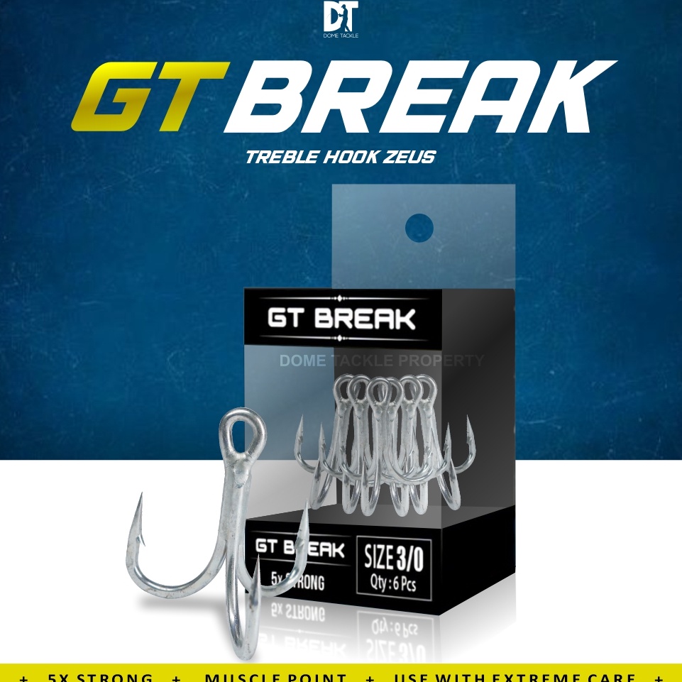 KODE C16D Kail Pancing Treble Hook GT Break Zeuz Hook Jigging Popping 1 2 4 6 8 1 2 3 4 5