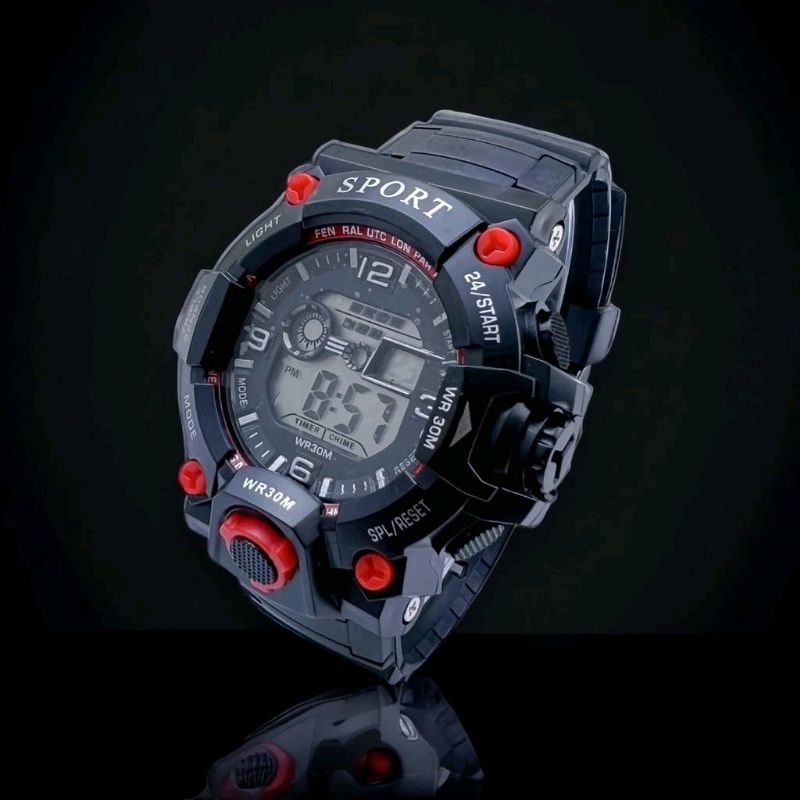 Jam tangan Digital Pria Rubber Sport dan Keren model kekinian 2024