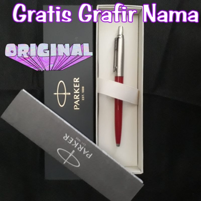 

pulpen bolpont stainless parker jotter mewah dan exclusive gratis grafir nama