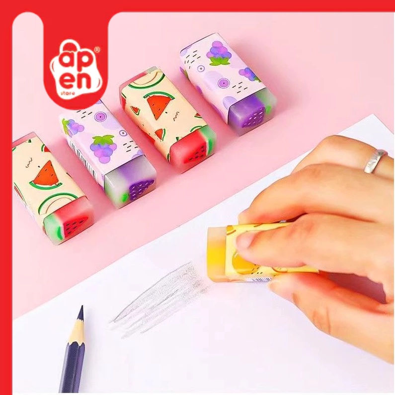 

DIJAMIN BARU APEN Penghapus Pensil Motif Buah dan Dino Hapusan Perlengkapan Anak Sekolah ATK