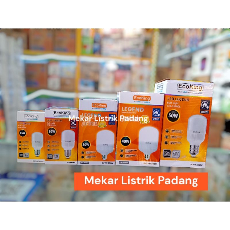 LAMPU LED ECOKING LEGEND 15W 20W 30W 40W 50W CAHAYA PUTIH