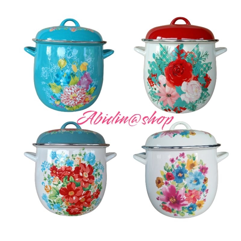 Panci Aladin elegan jumbo 26cm/kapasitas 12liter air/dutch oven/stock pot/Panci Masak enamel/kitchen