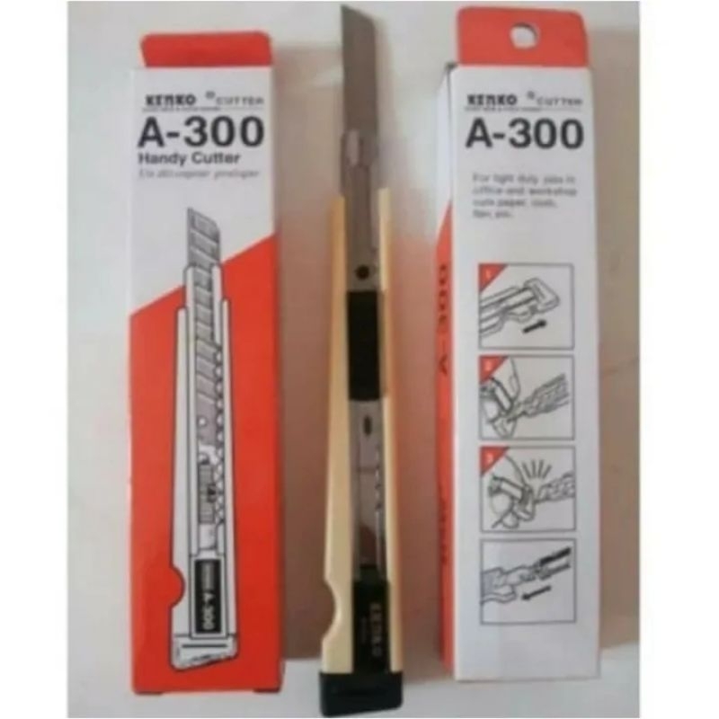 

Pisau Cutter Kenko A - 300 | Kenko Cutter Kecil Pemotong Kertas