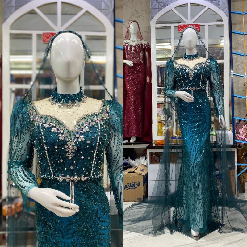 gaun pengantin slim / slim dress pengantin / kebaya pengantin murah