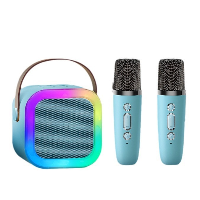 Speaker Karaoke Bluetooth Mic Actual Set Salon Mini Portable Full Bass Portable Wireless