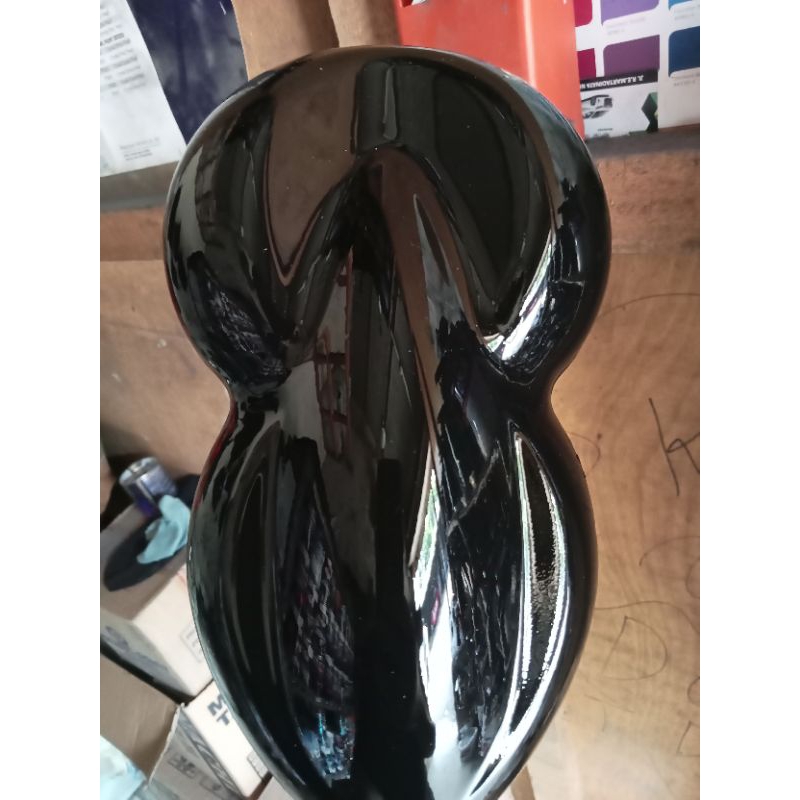 Cat Super Black PU/Cat Hitam PU Mengkilap