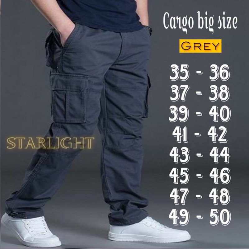 STARLIGHT - CELANA CARGO BIG SIZE 36-50/celana cargo big size pria/celana cargo panjang pria big siz