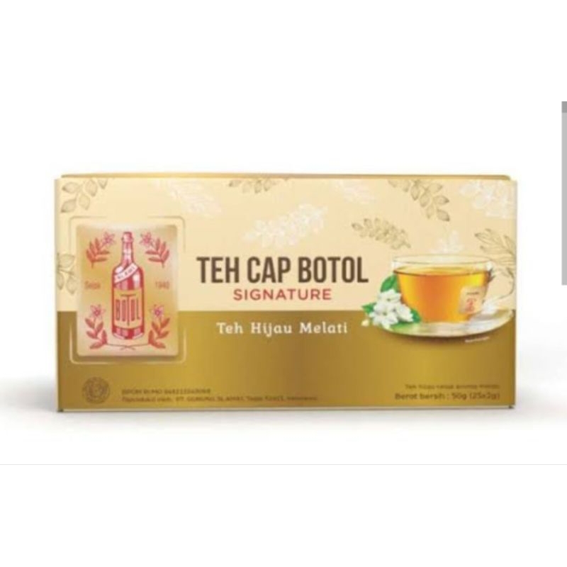 

teh cap botol signature teh hijau melati 25 s