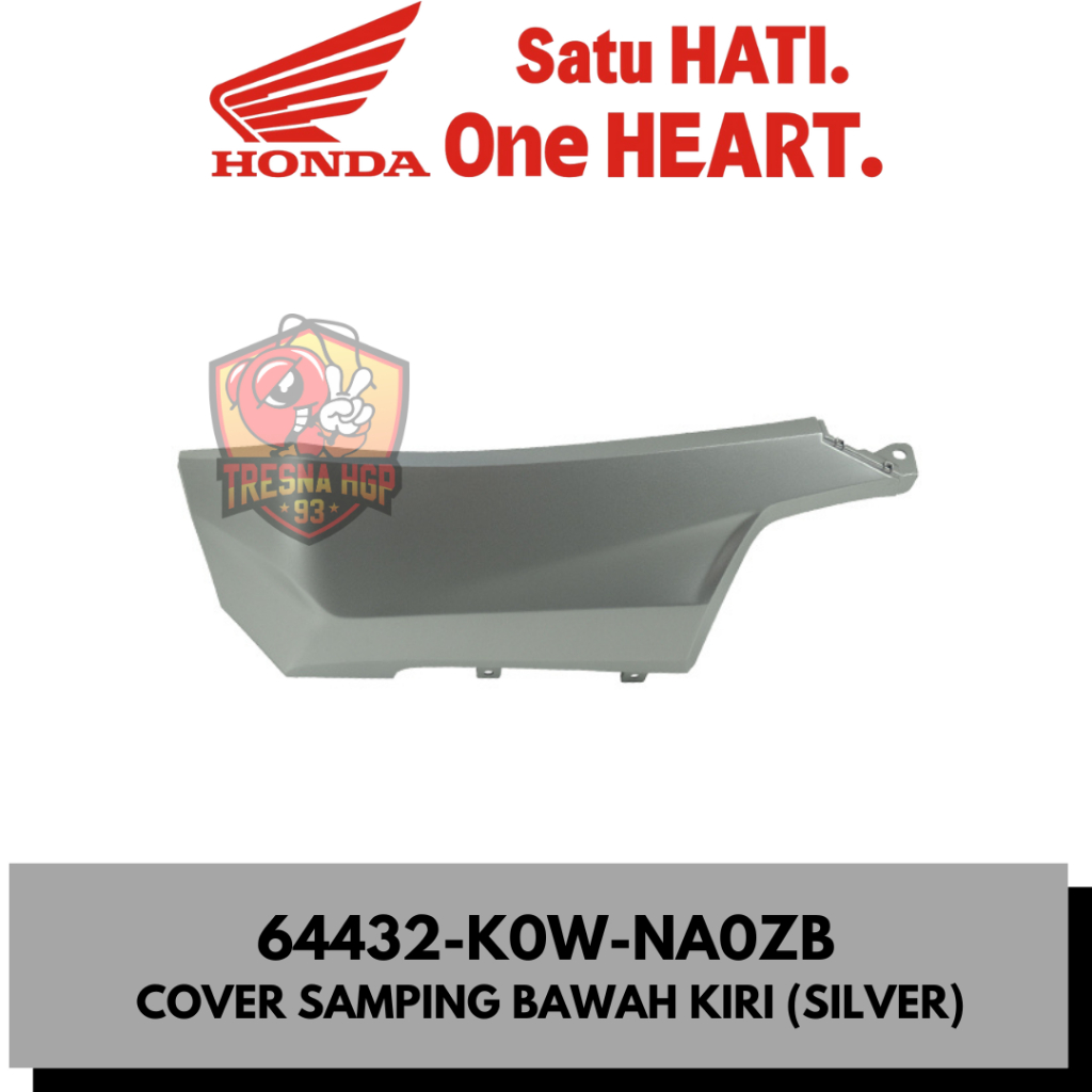 64432-K0W-NA0ZB COVER SAMPING BAWAH KIRI (SILVER) HONDA ADV 160 ORIGINAL | COVER L FLOOR SIDE 64432K