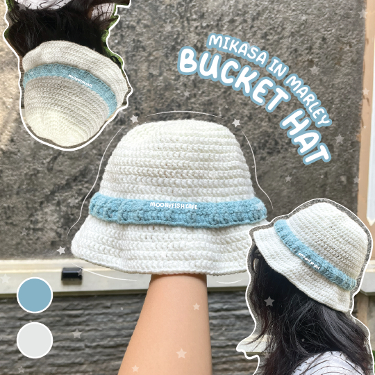 MIKASA AOT in Marley-inspired Bucket Hat | Attack on Titan Bucket Hat | Topi Ember Anime