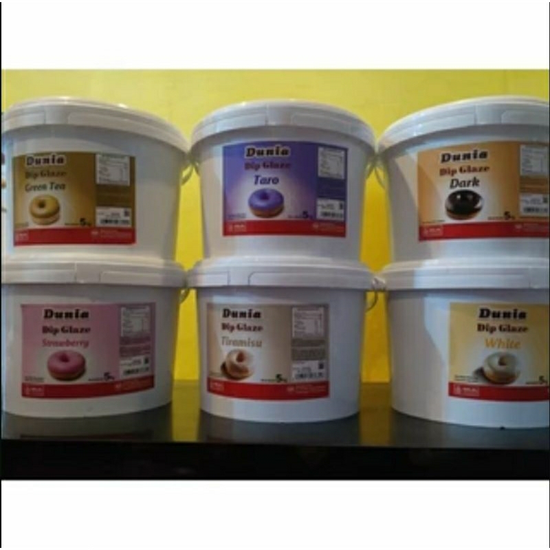 

Dunia Dip Glaze Topping Donut Reguler/Prima 5kg (Pail Putih)