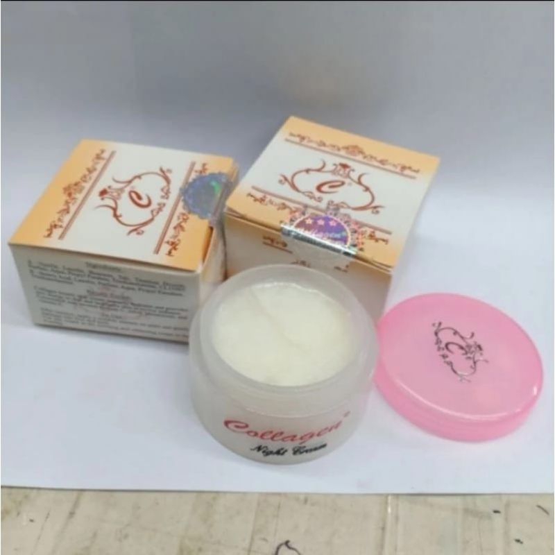 ecer cream collagen malam holo silver