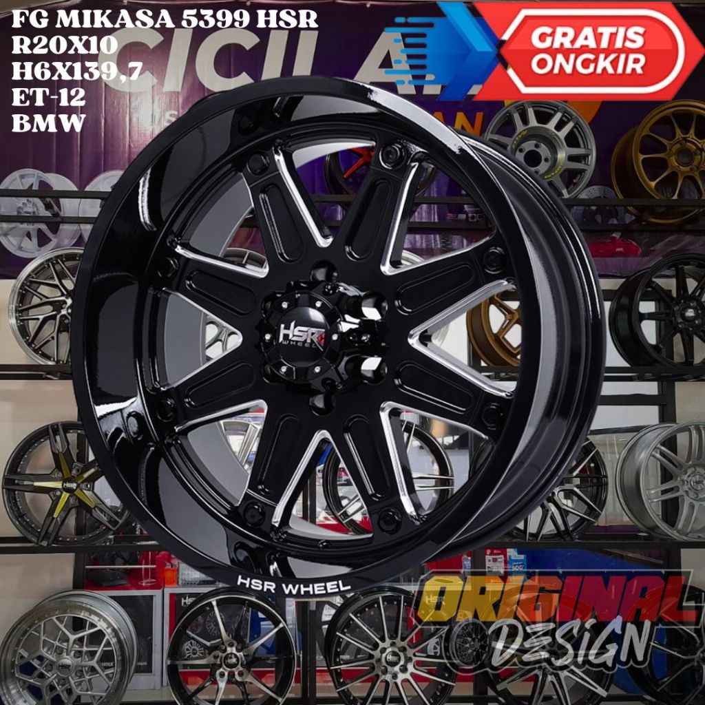 VELG MOBIL RING 20 HSR FG MIKASA R20 LEBAR 10 INCH LOBANG 6 ET-12 BMW