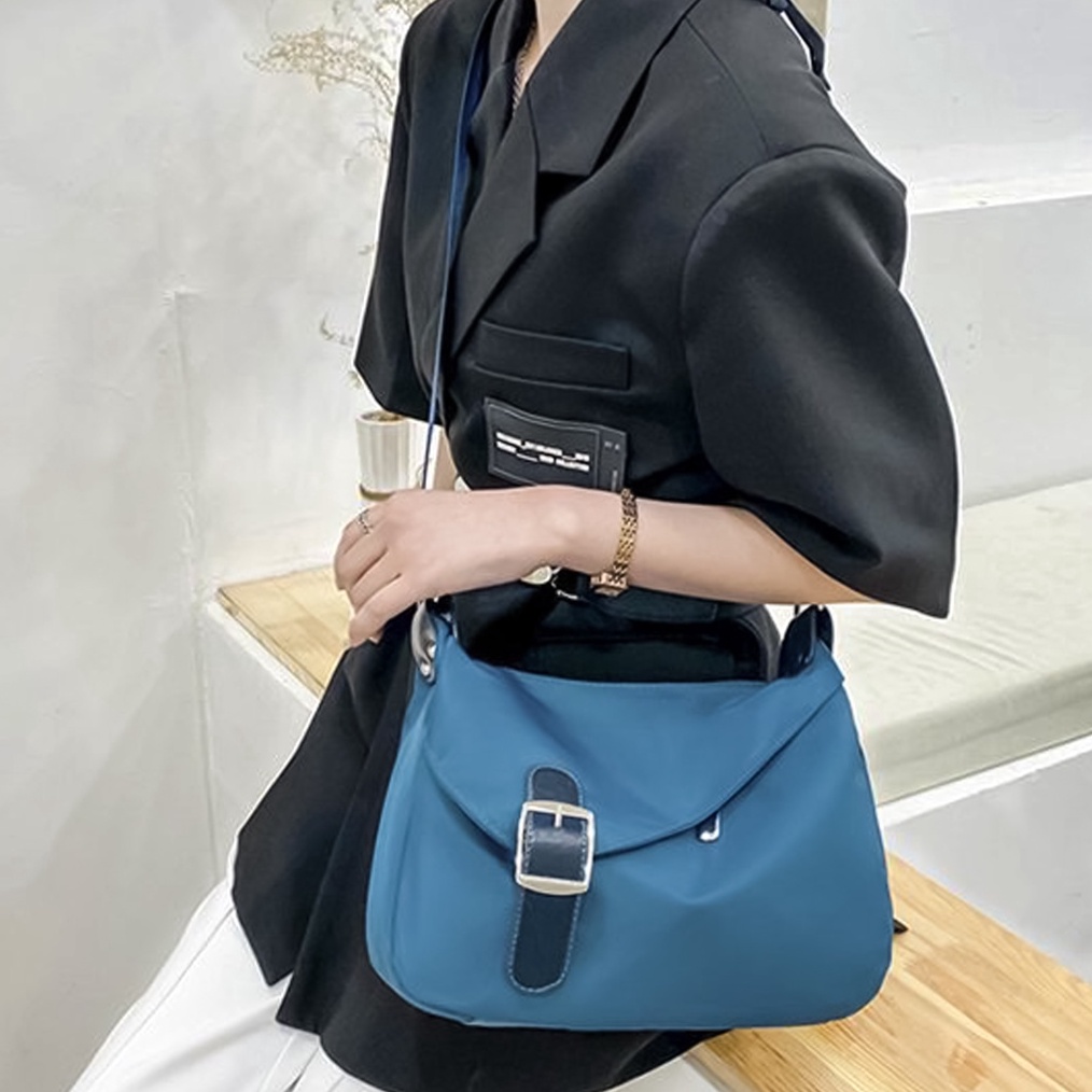 DAHSYAT SALE Tas Selempang Wanita Impor Simpel Polos Motif Gesper Samping 6638