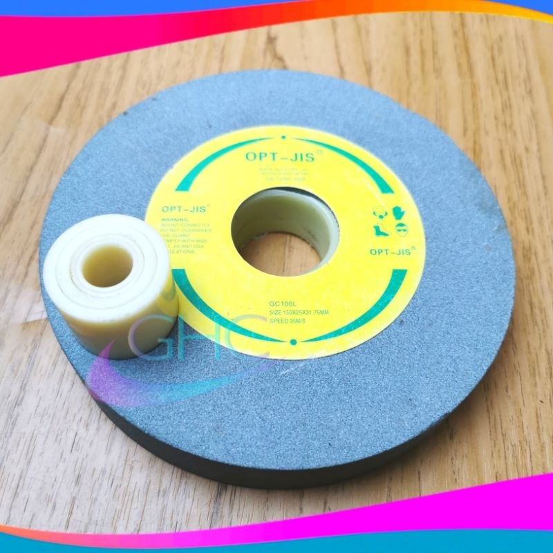 Batu Gerinda Asah Poles 6 inch Grit 60 80 100 120 OPT Taiwan Batu Gerinda Duduk Hijau 6 inch